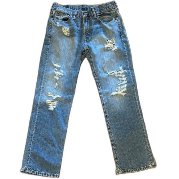 Levi's 514 Straight Fit Distressed Jeans - Size 30" x 30" - Picture 1 of 10